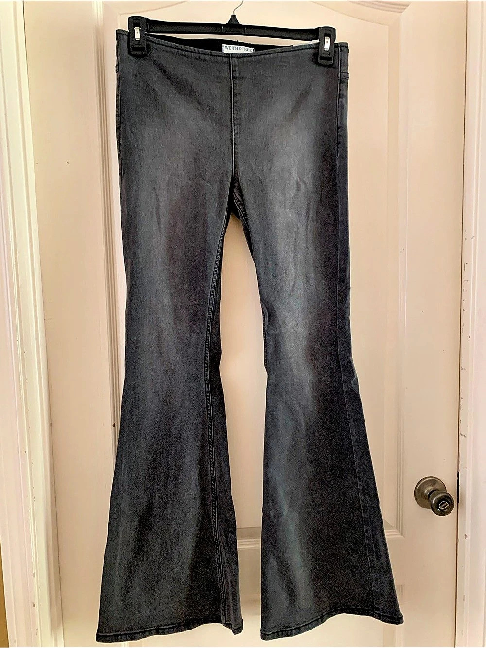 We The Free Penny Pull-On Flare Jeans Black Waist 29